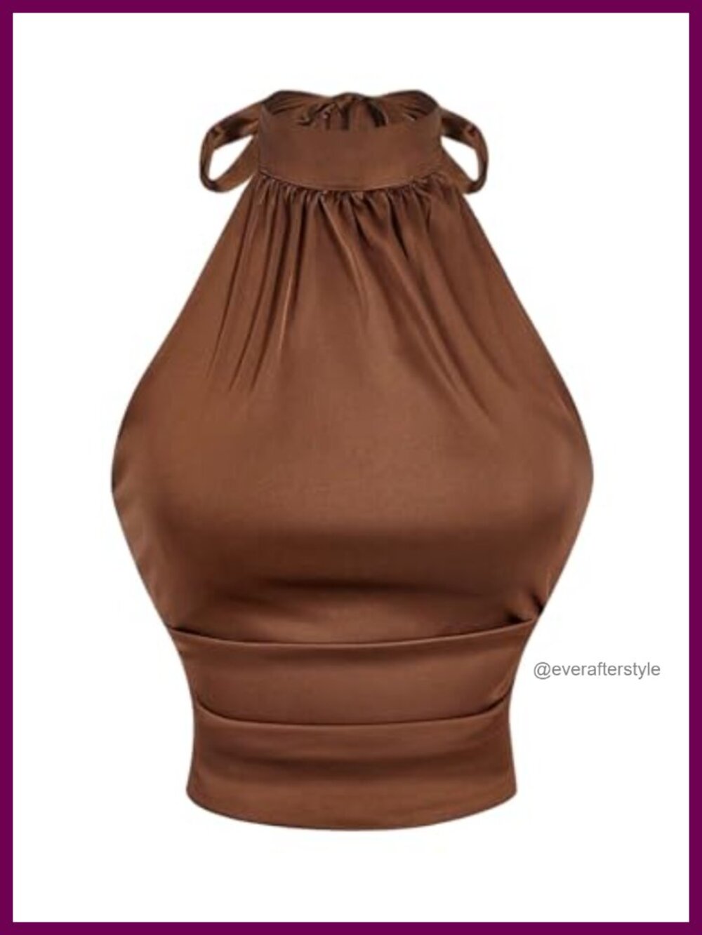 Satin Halter Open Back Ruched Crop Top Y2K Sexy Sleeveless Fitted